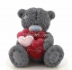 Teddy with hearts 3D silicone mold