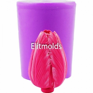 Tulip bud closed 3D silicone mold