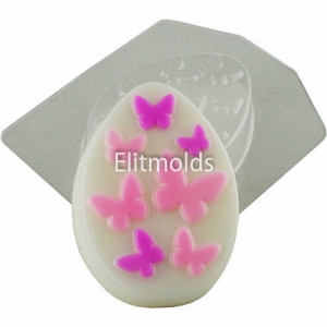 Flat egg in butterflies 97 g plastic mold