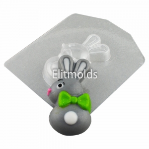 Rabbit with a bow of 36 g Plastic mold