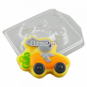 Rabbit on a carrot car 63 g Plastic mold